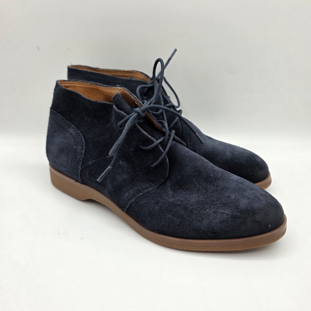 Franco Sarto Pebbles Desert Boot Navy Suede Lace Up Women 7M